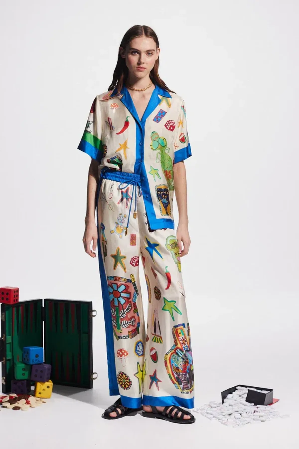 Alemais Rollers Shirt and Pants Set Size 6 for rent on The Volte - main image
