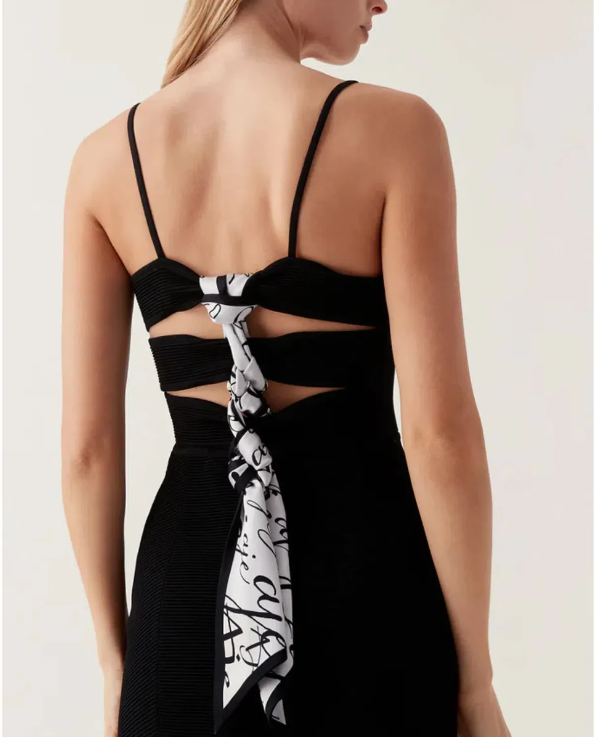 Aje Danica Tie Back Mini Dress Black Size 8 - Image 3