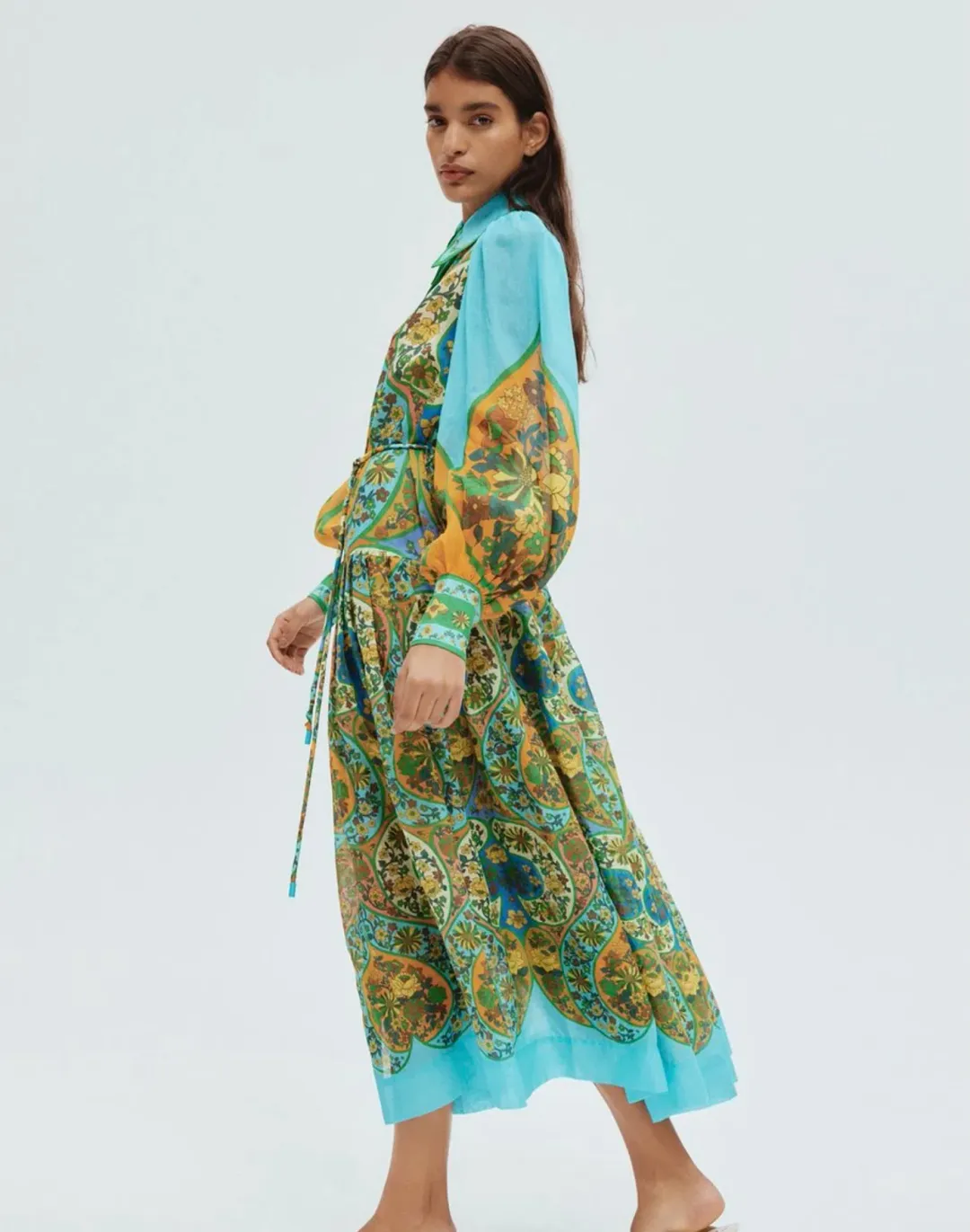 Alemais Sofie Shirtdress Multi Size 14 for rent on The Volte - main image