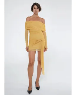 BENNI Yasmin Mini Dress Mustard Size AU 10 for rent on The Volte - image 1