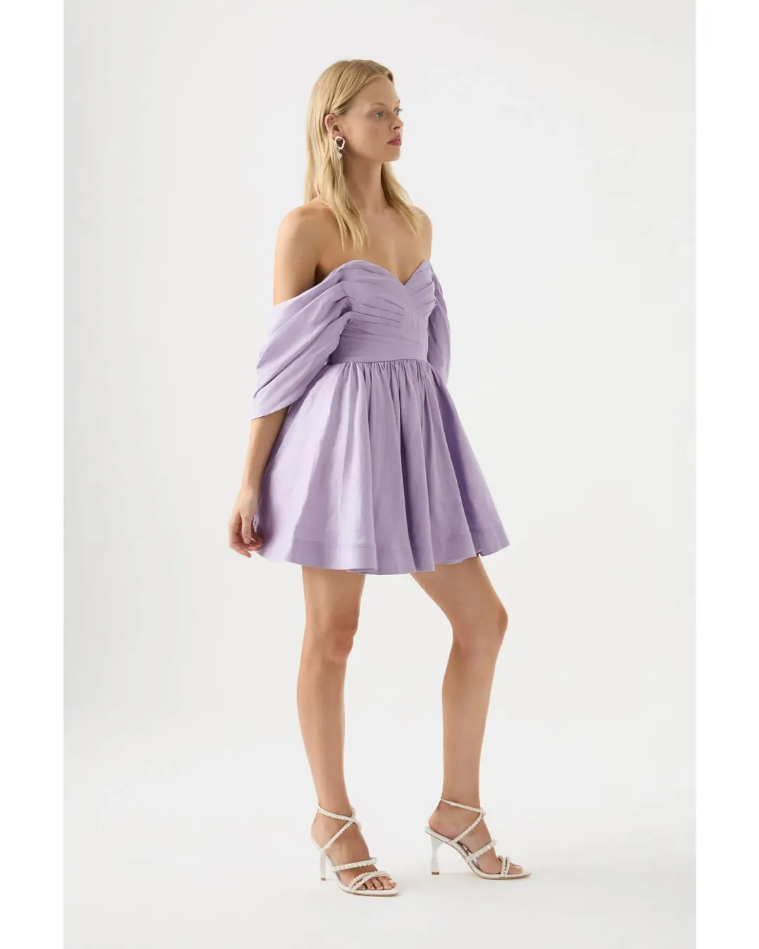 Aje Zorina Sweetheart Mini Dress in Lilac Size AU 8 for rent on The Volte - main image