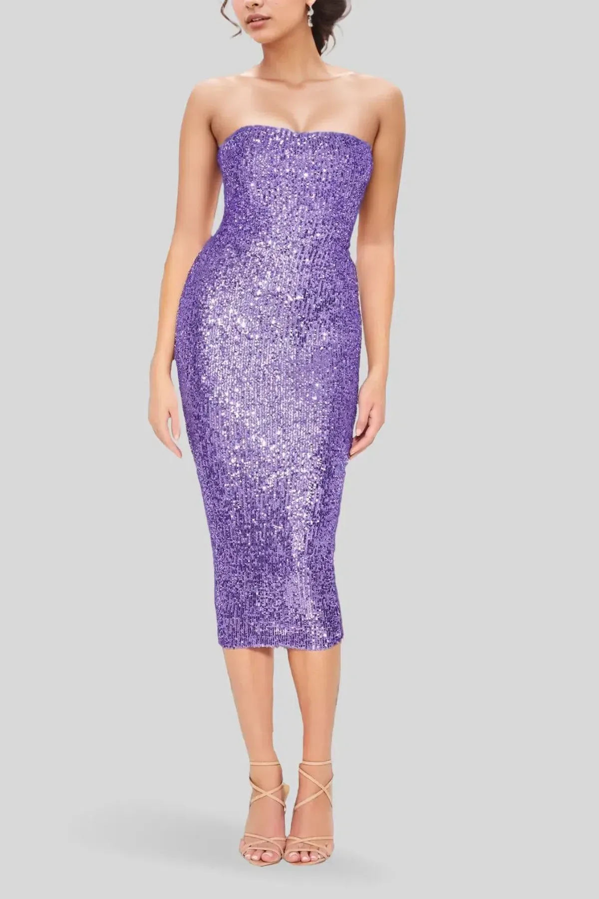Nookie Fantasy Midi Dress Purple Size 8 - Image 2