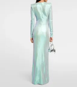 Galvan Frieze Long Sleeve Gown Iridescent Size 8 for rent on The Volte - image 2