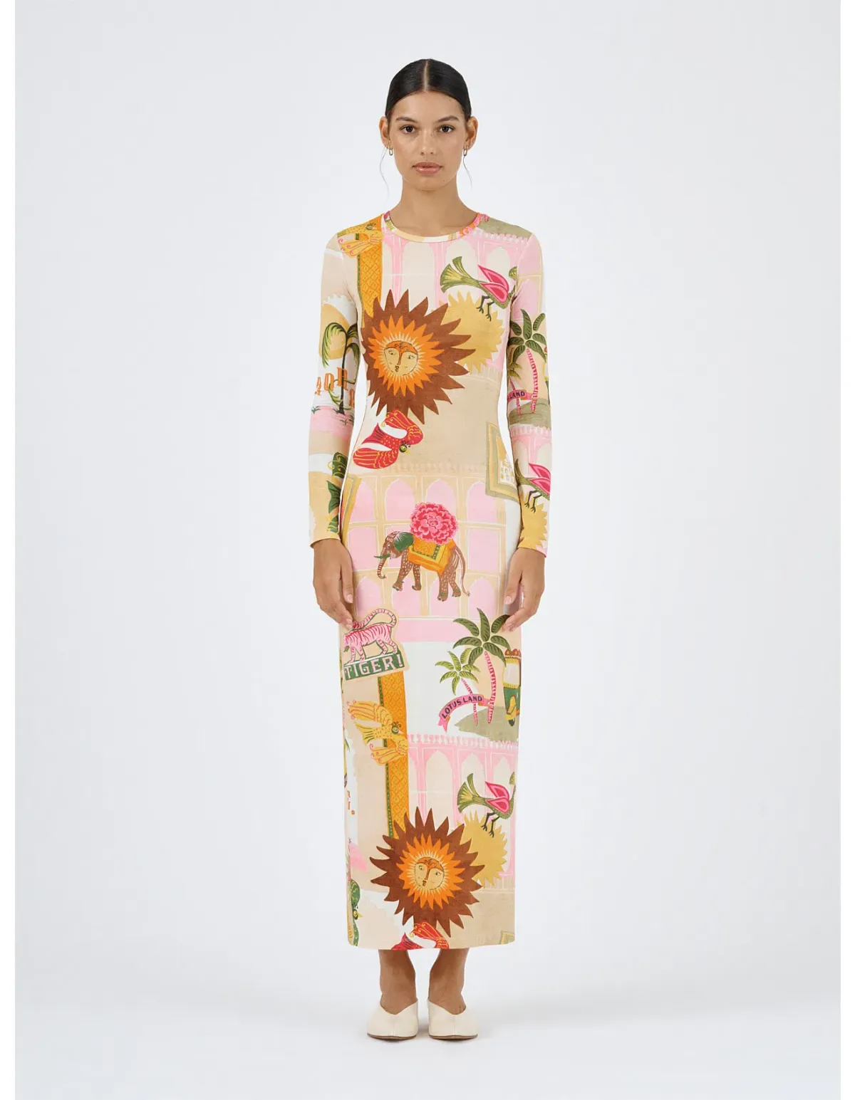 Roame Bazaar Dress Pink City Print Size 1/Au 8 for rent on The Volte - main image
