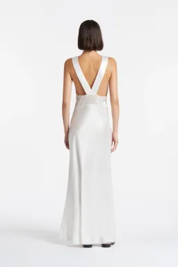 Sir the Label Aries Cut Out Dress Ivory Size 8 for rent on The Volte - image 2