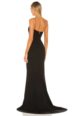 Nookie Jasmine One Shoulder Gown Black Size 8 for rent on The Volte - image 2