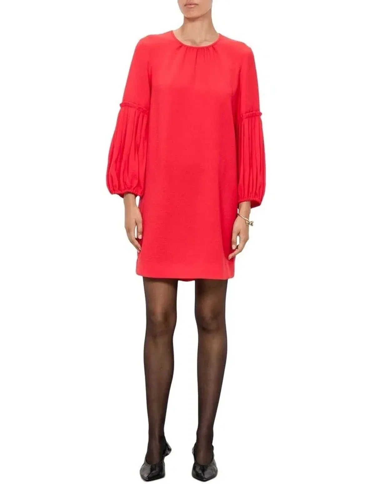 Veronika Maine Double Crepe Shift Mini Dress Red Size 14 for rent on The Volte - main image