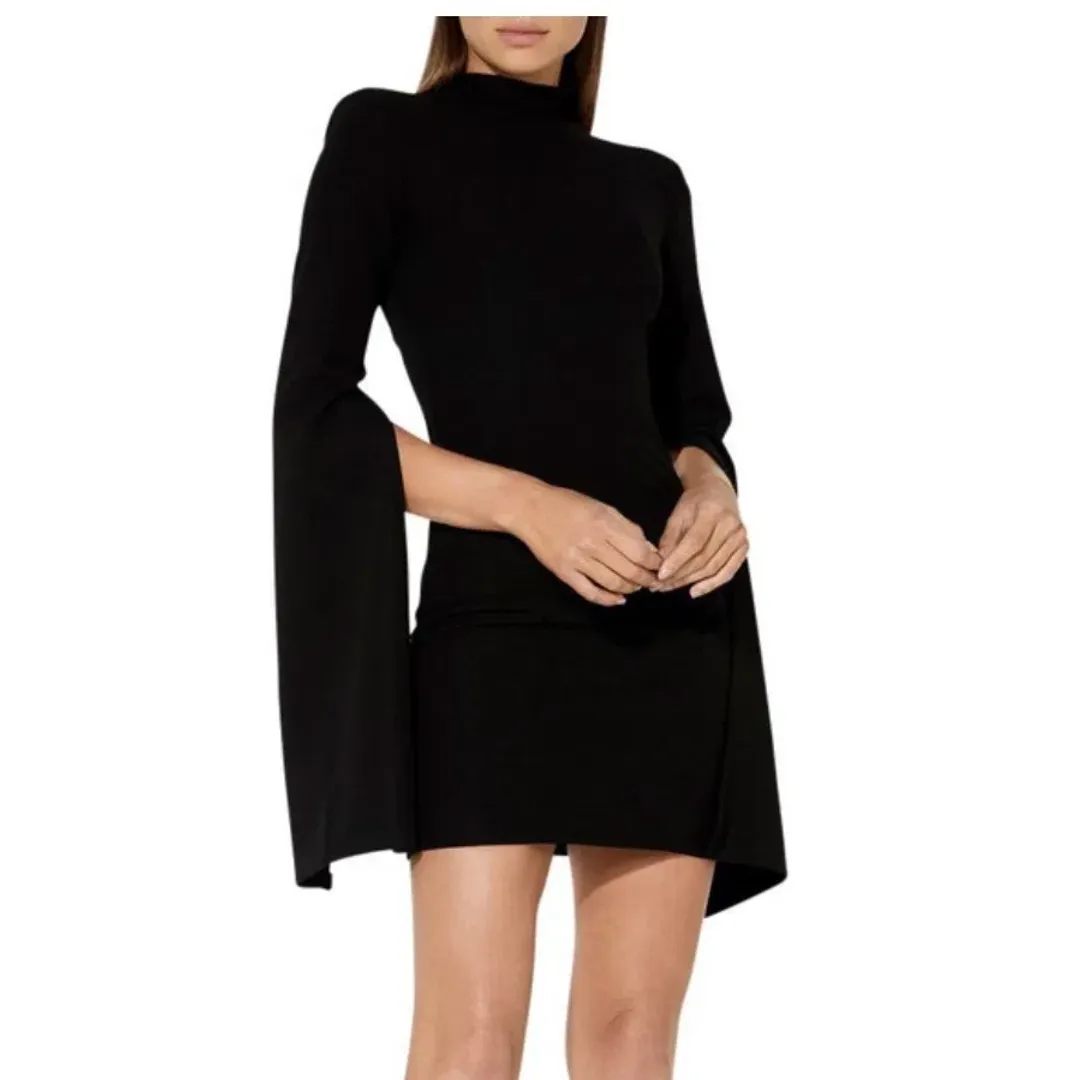 Mossman The Sense Of Mystery Mini Dress Black Size 10 for rent on The Volte - main image