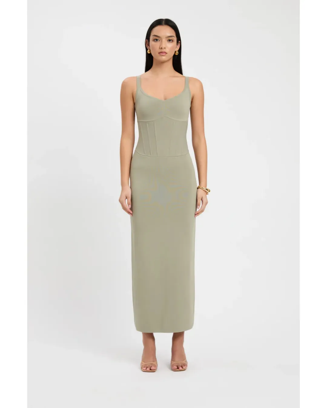 Kookai April Corset Dress Sage Size AU 12 for rent on The Volte - main image