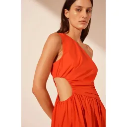Shona Joy Asymmetrical Cutout Maxi Dress Hibiscus Size AU 8 for rent on The Volte - image 2