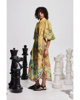 Alemais Cresida Shirtdress Yellow Floral Size AU 14 for rent on The Volte - image 2