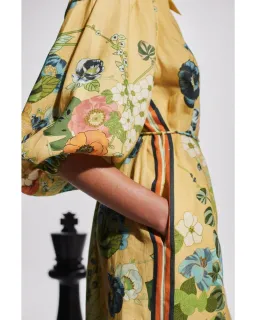 Alemais Cresida Shirtdress Yellow Floral Size AU 14 for rent on The Volte - image 4