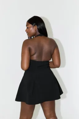 Odd Muse Ultimate Muse Dropped Hem Mini Dress in Black Size L/ Au 12 for rent on The Volte - image 3