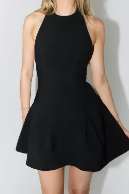 Odd Muse Ultimate Muse Dropped Hem Mini Dress in Black Size L/ Au 12 for rent on The Volte - image 4