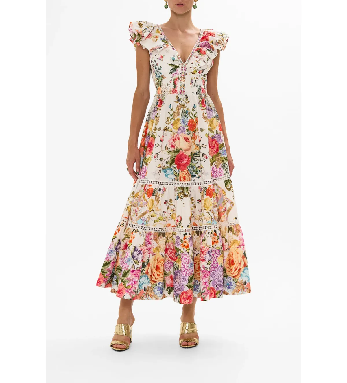 Camilla Sew Yesterday Maxi Dress Floral Size 8 - Image 1