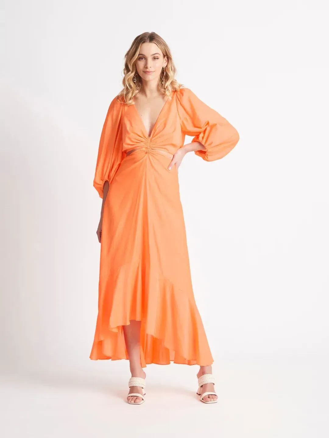 Sheike Bravo Maxi Dress Orange Size 10 for rent on The Volte - main image