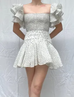 Sofia the Label Florence Dress White Polka Size 8 for rent on The Volte - image 2