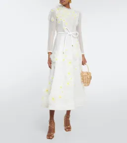 Zimmermann Matchmaker Daisy Midi Dress Ivory Size 2 / AU 12 for rent on The Volte - image 1