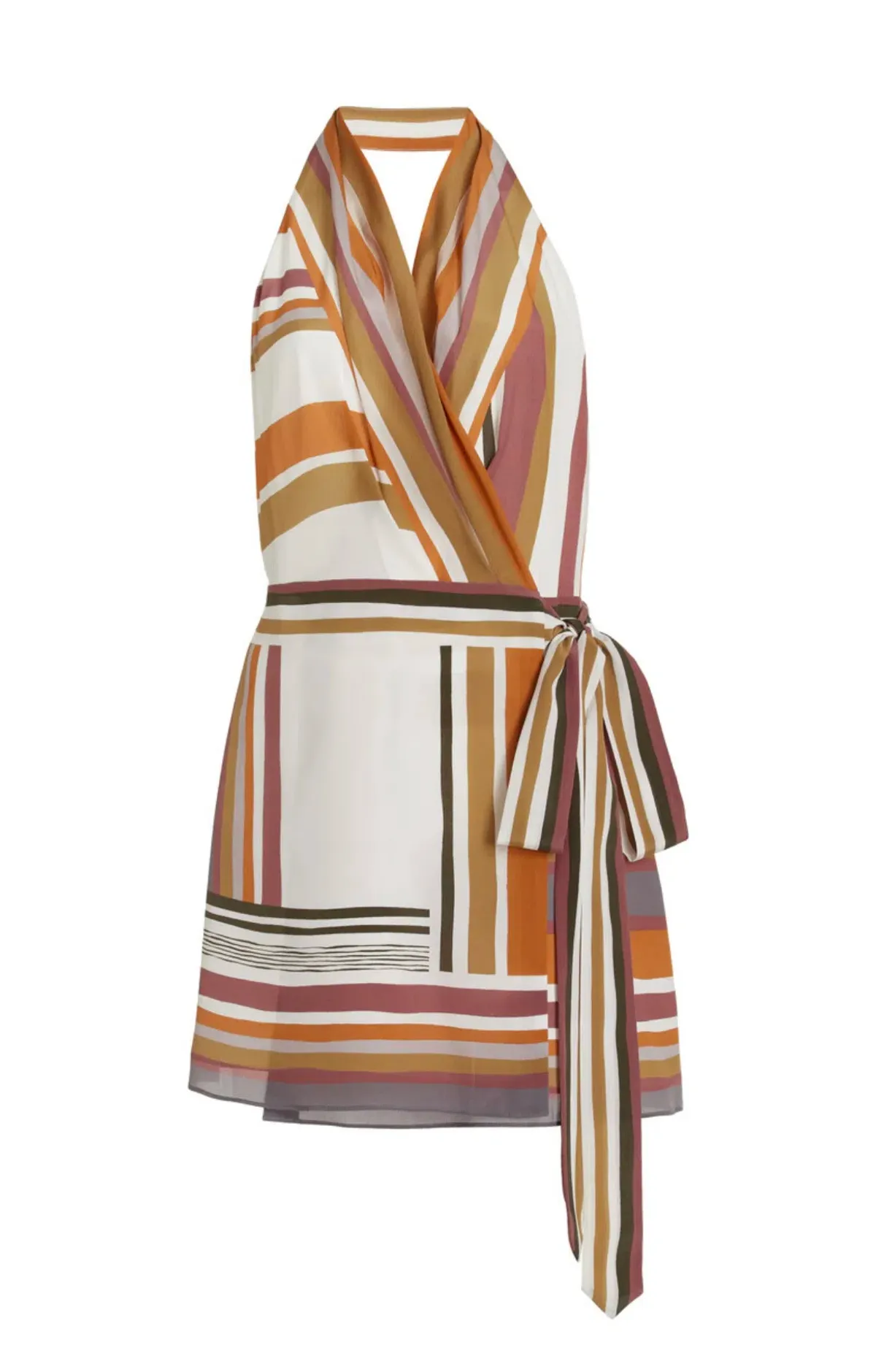 Sir the Label Caprera Wrap Halter Mini Dress Multi Size 2/ AU 10 - Image 3