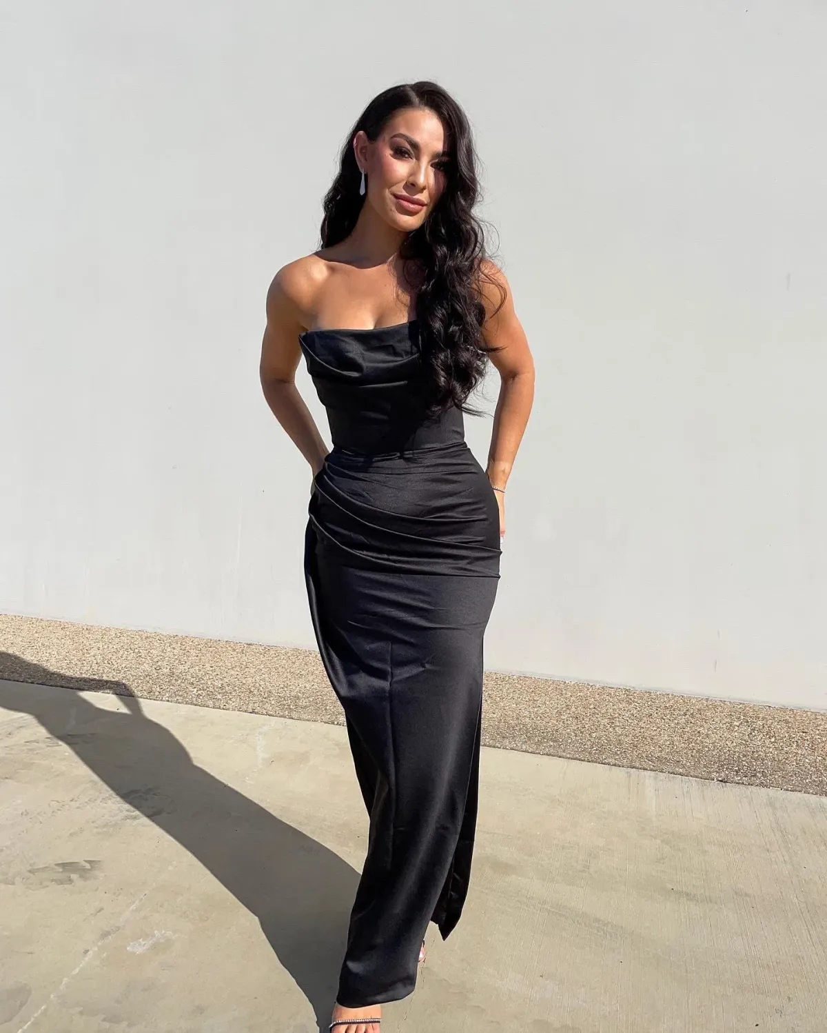 House of CB Adrienne Strapless Maxi Dress Black Size 6 - Image 1