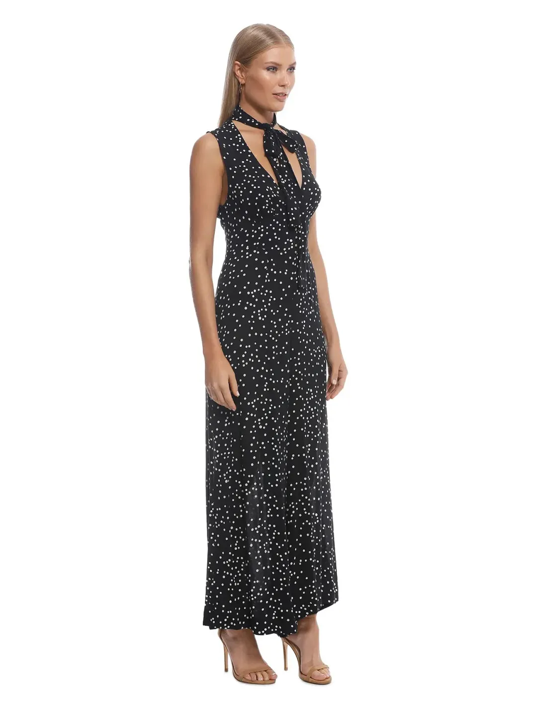 Zimmermann Polkadot Jumpsuit Black Print Size 1/ AU 10 for rent on The Volte - main image
