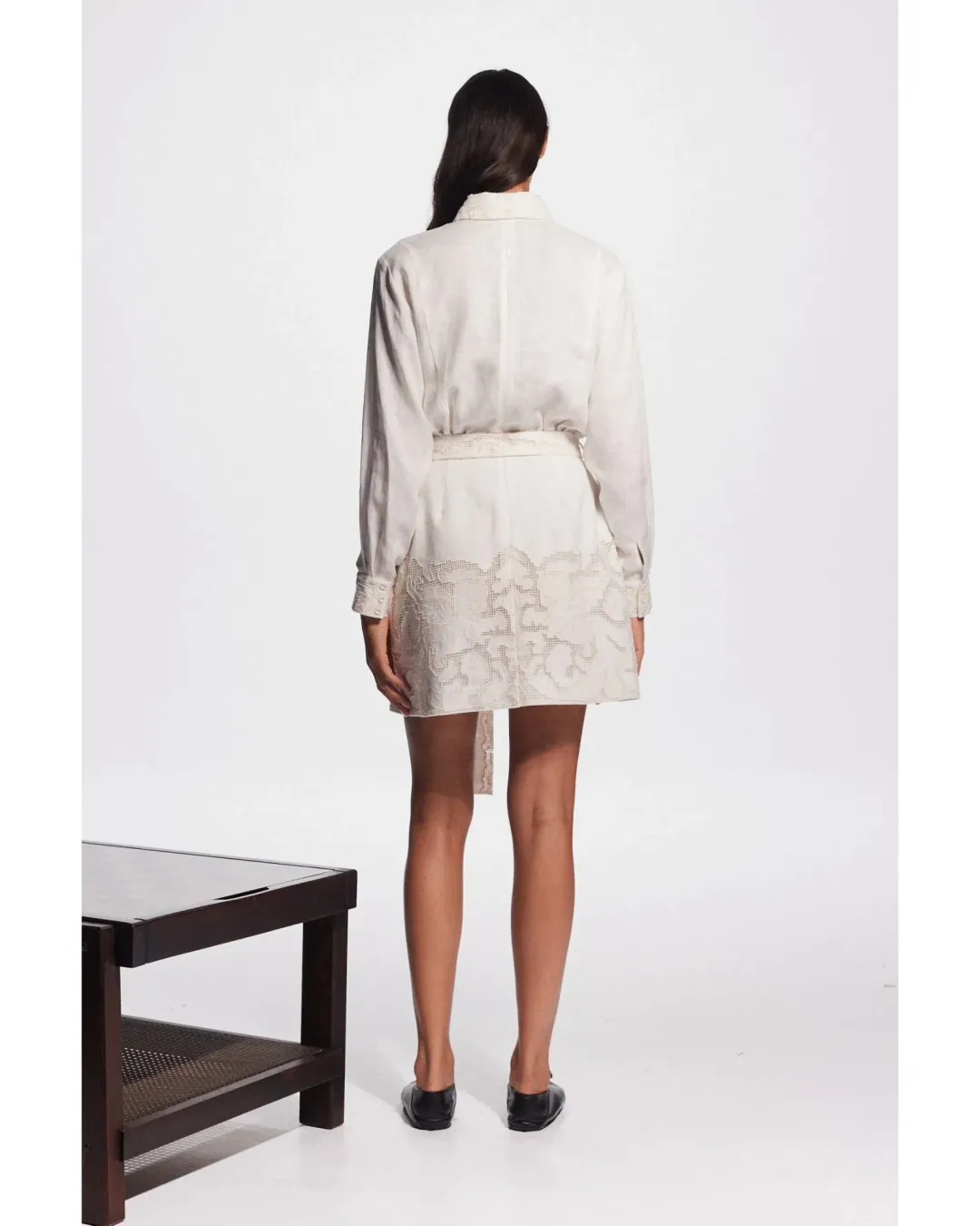 Alemais Pegasus Embroidered Mini Dress White Size AU 8 for rent on The Volte - main image