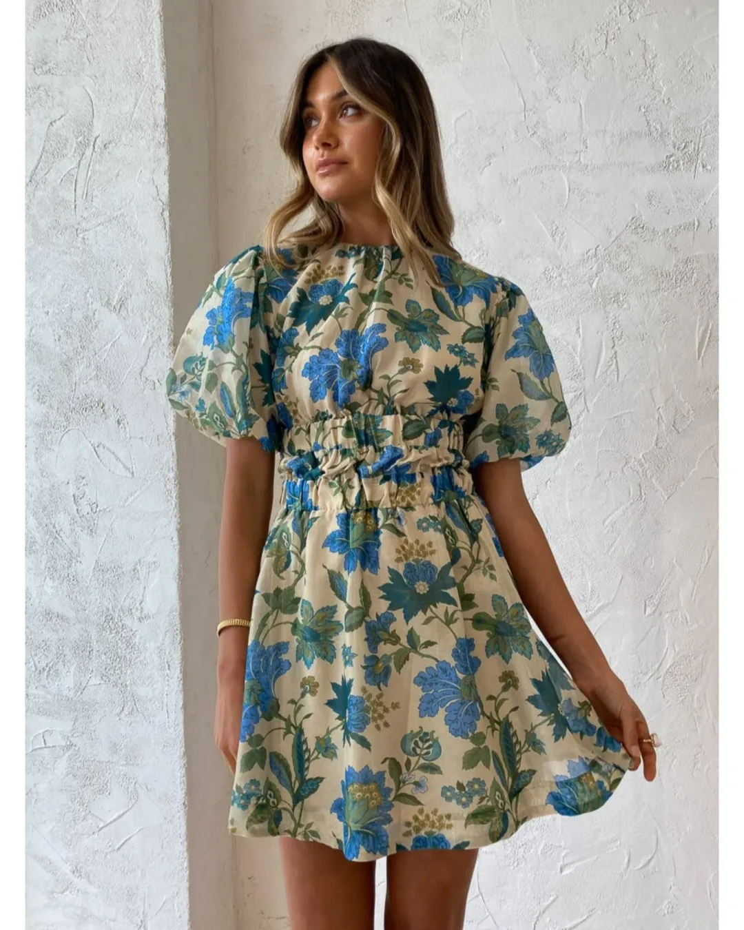 Sir the Label Cecilia Open Back Mini Dress Marguerite Print Size 1 / AU 8 for rent on The Volte - main image
