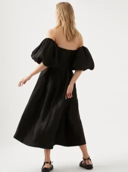 Aje Eugenie Off Shoulder Midi Dress Black Size 12 for rent on The Volte - image 3