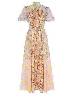 Zimmermann Pop Puff Sleeve Maxi Dress Spliced Size 0 / AU 8 for rent on The Volte - image 3