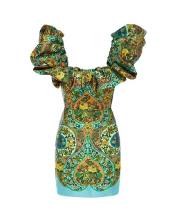 Alemais Sofie Off Shoulder Mini Dress Multi Floral Size AU 10 for rent on The Volte - image 4