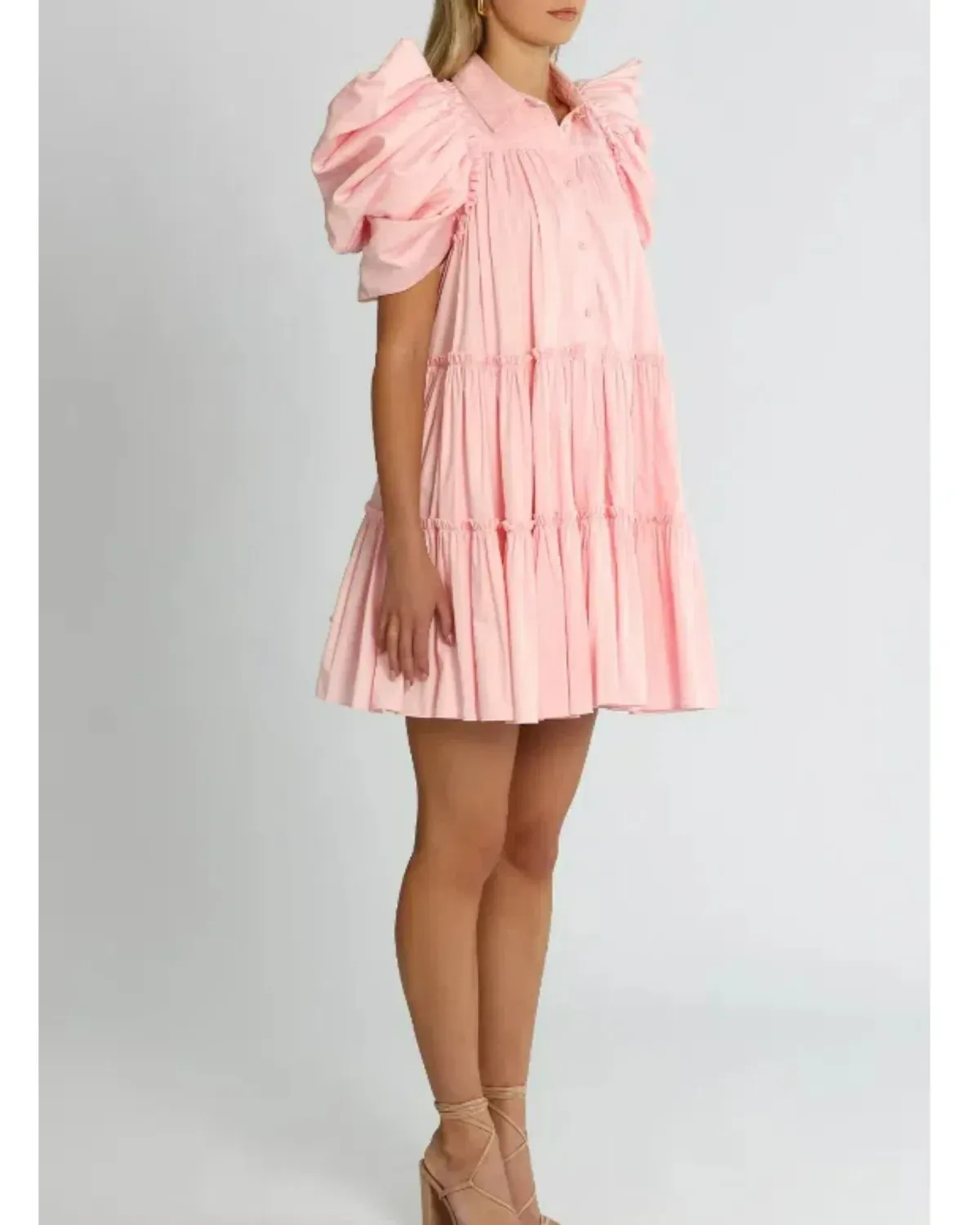 Aje Swift Butterfly Sleeve Smock Dress in Rose Pink Size AU 8 - Image 2