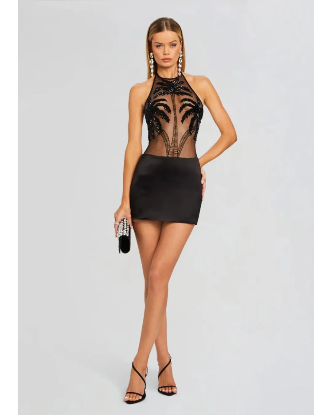 Retrofete Ondine Embellished Dress Black Size XS / AU 6 for rent on The Volte - main image
