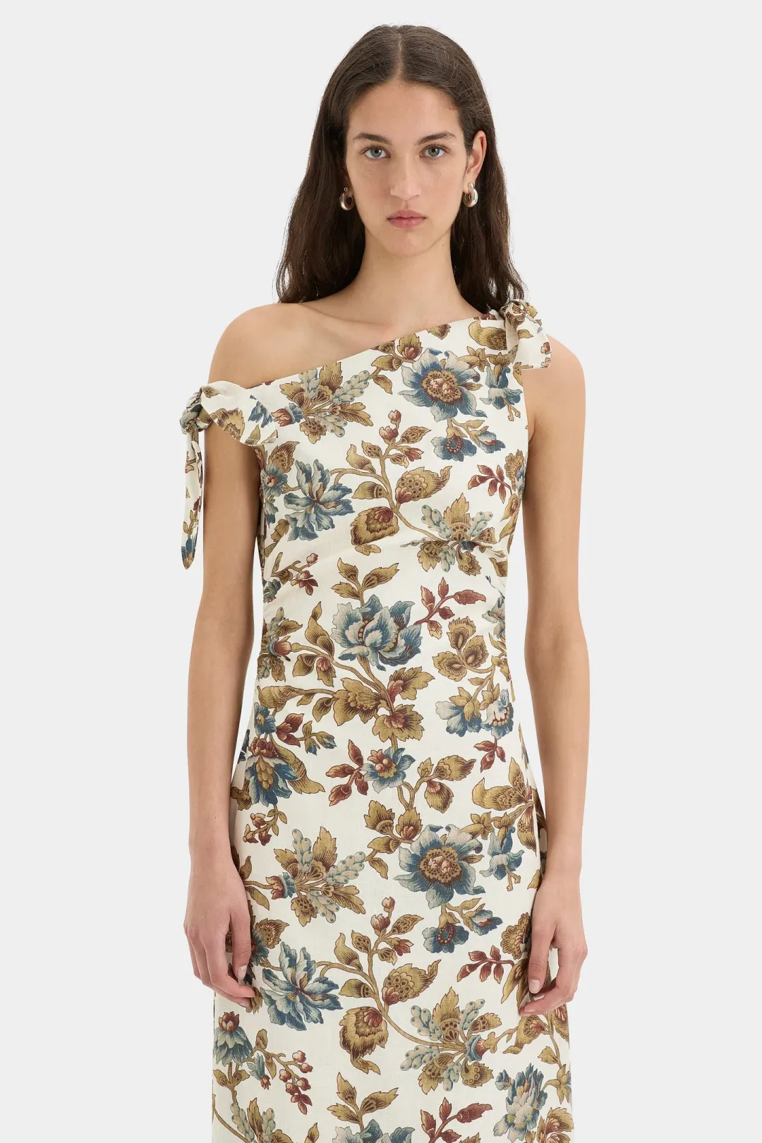 Sir The Label Eleanora Tie Shoulder Dress in Viola Floral Print Size 1 / AU 8 for rent on The Volte - main image
