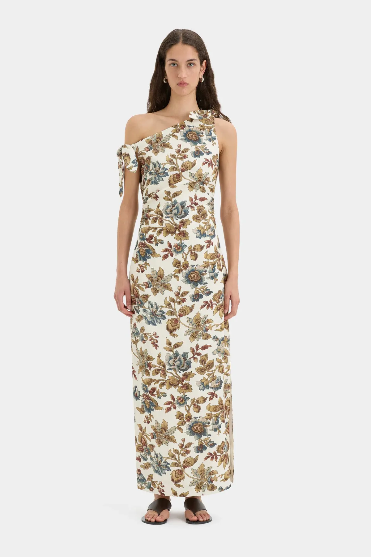 Sir The Label Eleanora Tie Shoulder Dress in Viola Floral Print Size 1 / AU 8 for rent on The Volte - main image