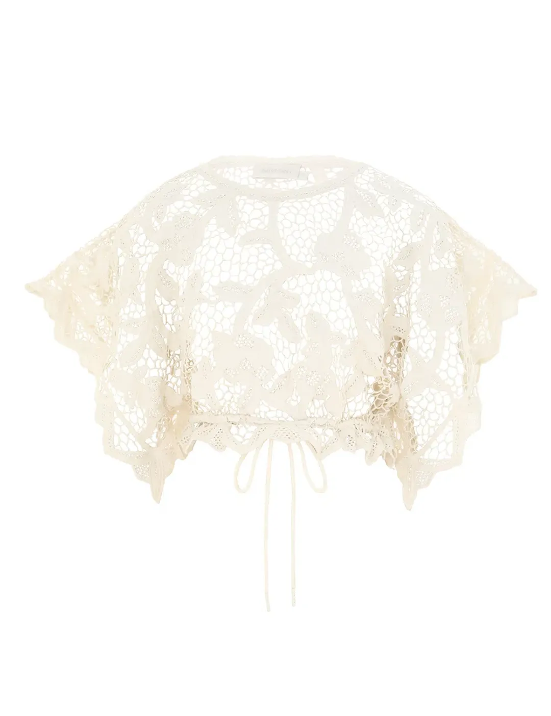 Zimmermann Golden Crochet Lace Top and Skirt Set Ivory Size 0 / AU 8 for rent on The Volte - main image