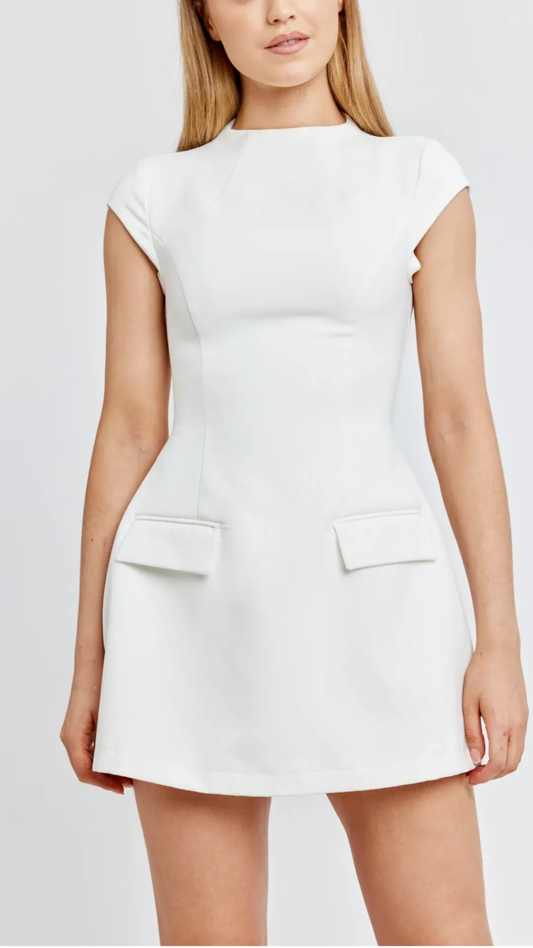 Odd Muse The Ultimate Muse Cap Sleeve Mini Dress White Size XS (AU 6) for rent on The Volte - main image