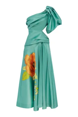 Alemais Regent Jade Gown Green Print Size 10 for rent on The Volte - image 3