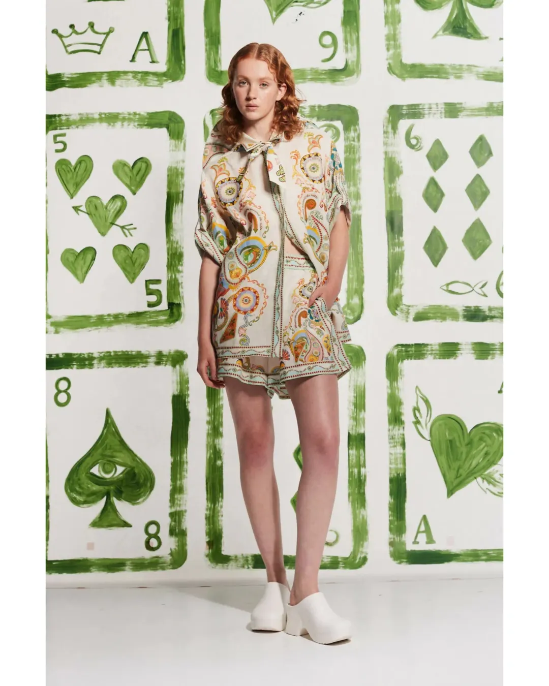 Alemais Pinball Linen Shirt and Short Set Print Size AU 8 for rent on The Volte - main image