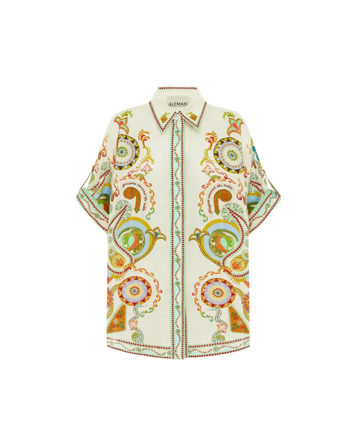 Alemais Pinball Linen Shirt and Short Set Print Size AU 8 - Image 5