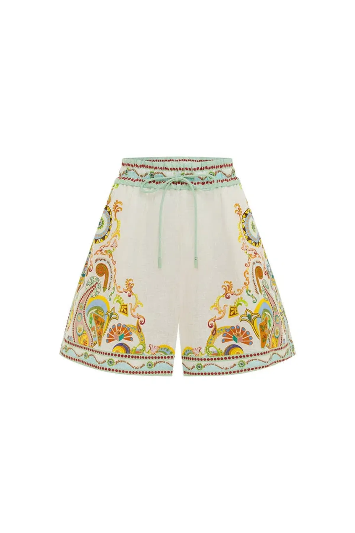 Alemais Pinball Linen Shirt and Short Set Print Size AU 8 - Image 6