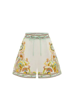 Alemais Pinball Linen Shirt and Short Set Print Size AU 8 for rent on The Volte - image 6