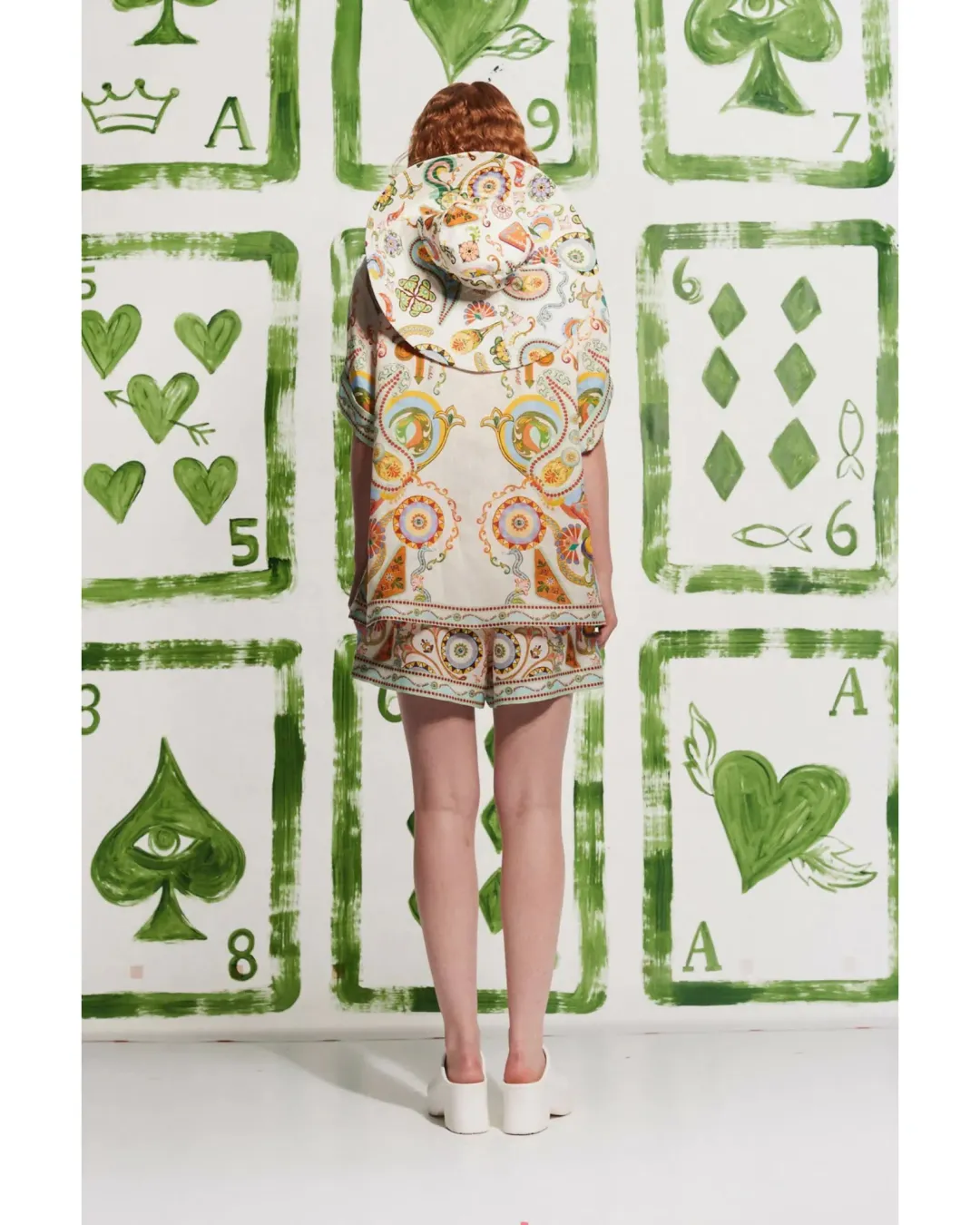 Alemais Pinball Linen Shirt and Short Set Print Size AU 8 for rent on The Volte - main image