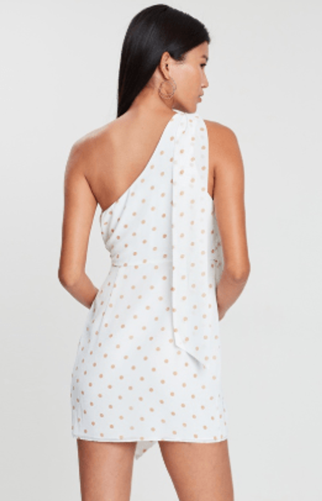Shona Joy Tie Front One Shoulder Mini Dress Print Size 10 for rent on The Volte - main image