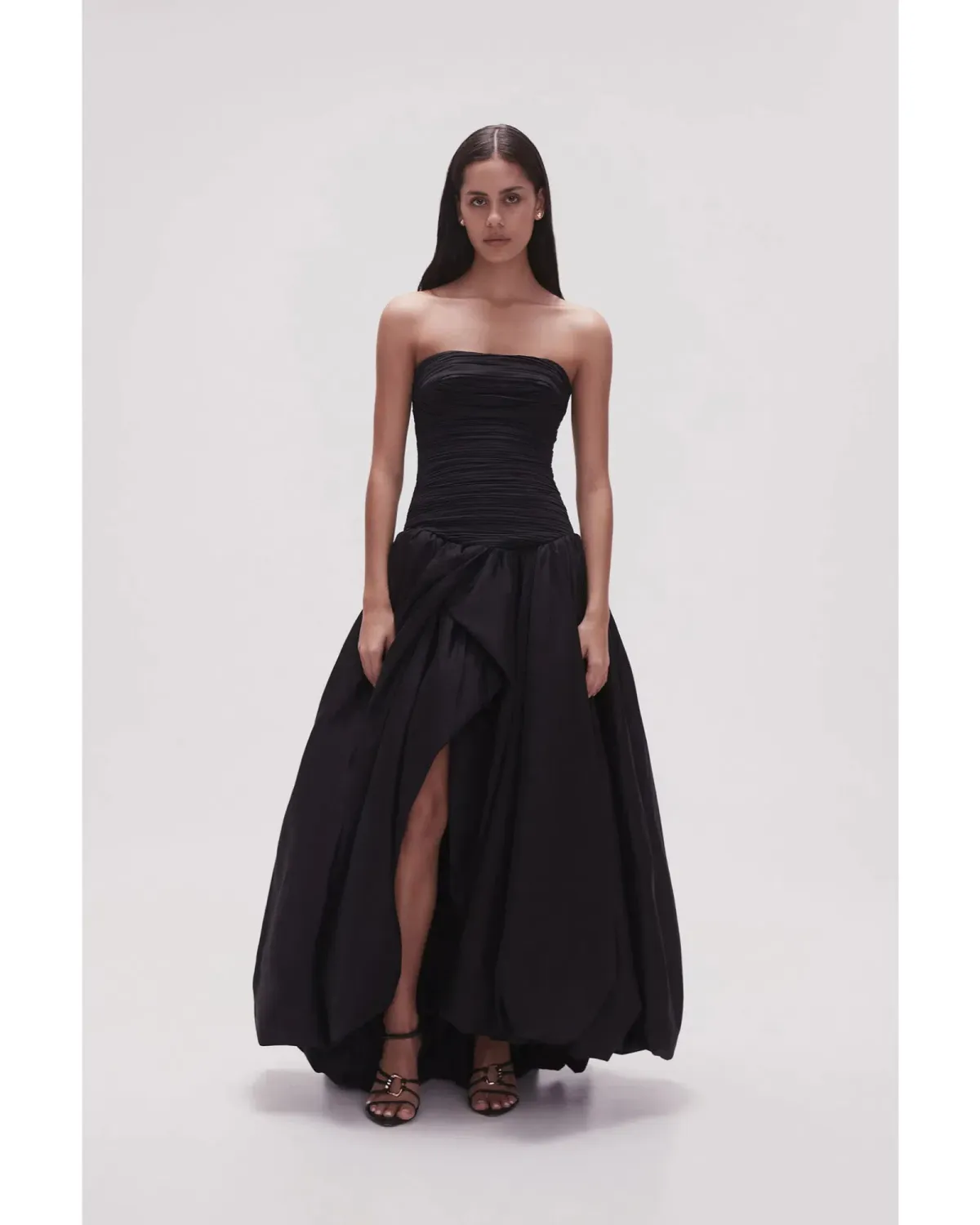 Aje Violette Bubble Hem Maxi Dress Black Size AU 14 - Image 1