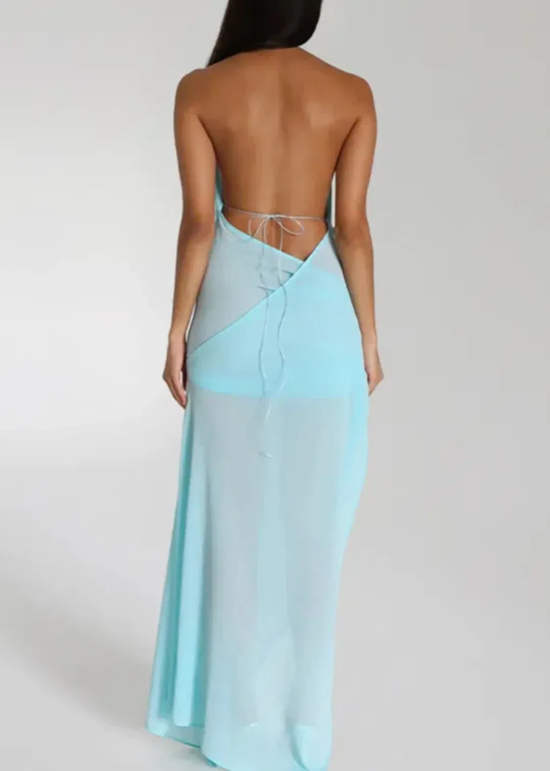 Natalie Rolt Anastasia Mini Dress Baby Blue Size 0 / AU 6 for rent on The Volte - main image