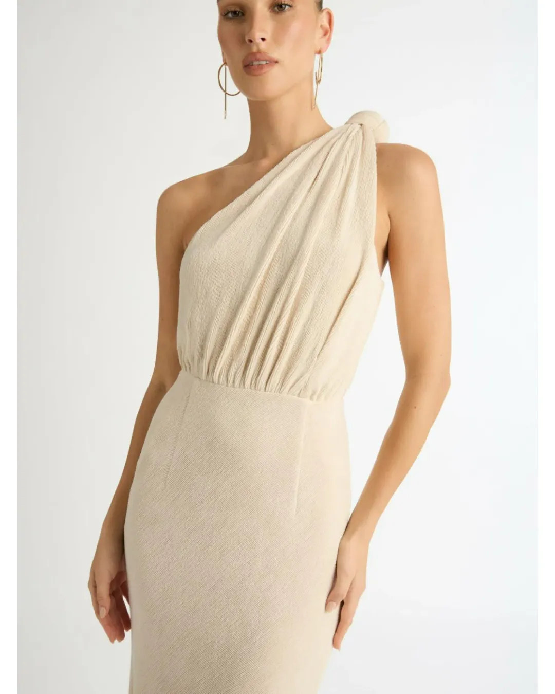 Sheike Freedom One-Shoulder Dress Neutral Size AU 8 for rent on The Volte - main image