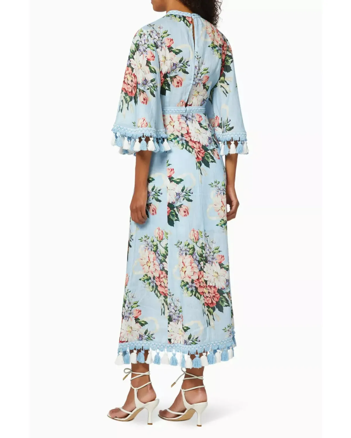 Alice McCall Magic Moment Midi Dress Blue Floral Size AU 8 - Image 3