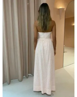 By Nicola Canary Maxi Dress Melon Chevron Size AU 14 for rent on The Volte - image 4