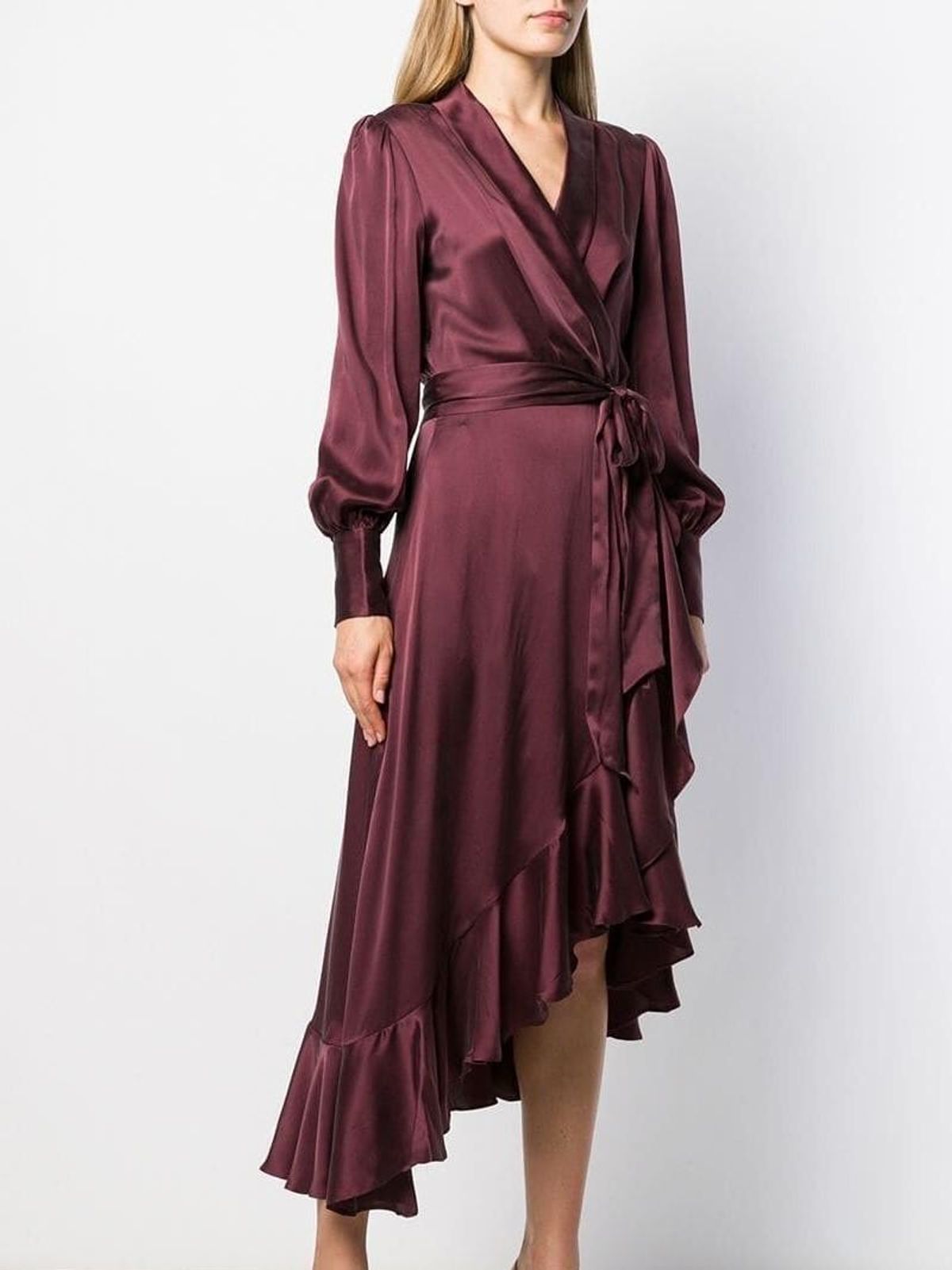 Zimmermann Espionage Wrap Dress Burgundy Size 1 /AU 10 - Image 3