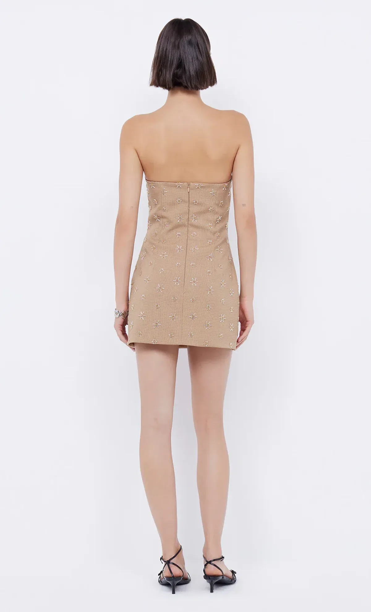 Bec & Bridge Sunseeker Mini Dress Golden Size AU 6 - Image 3